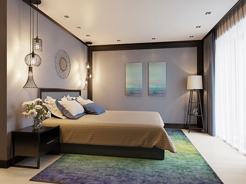 Luxurious concept for a modest bedroom