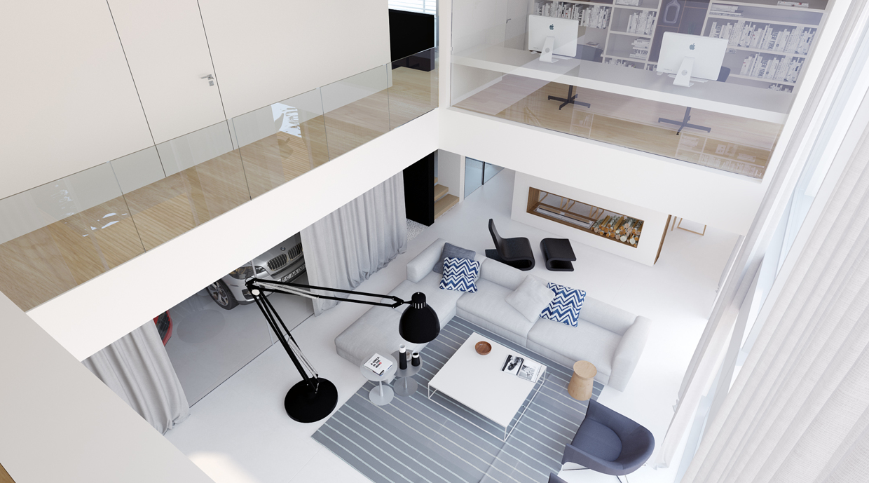 Black and white interior concept