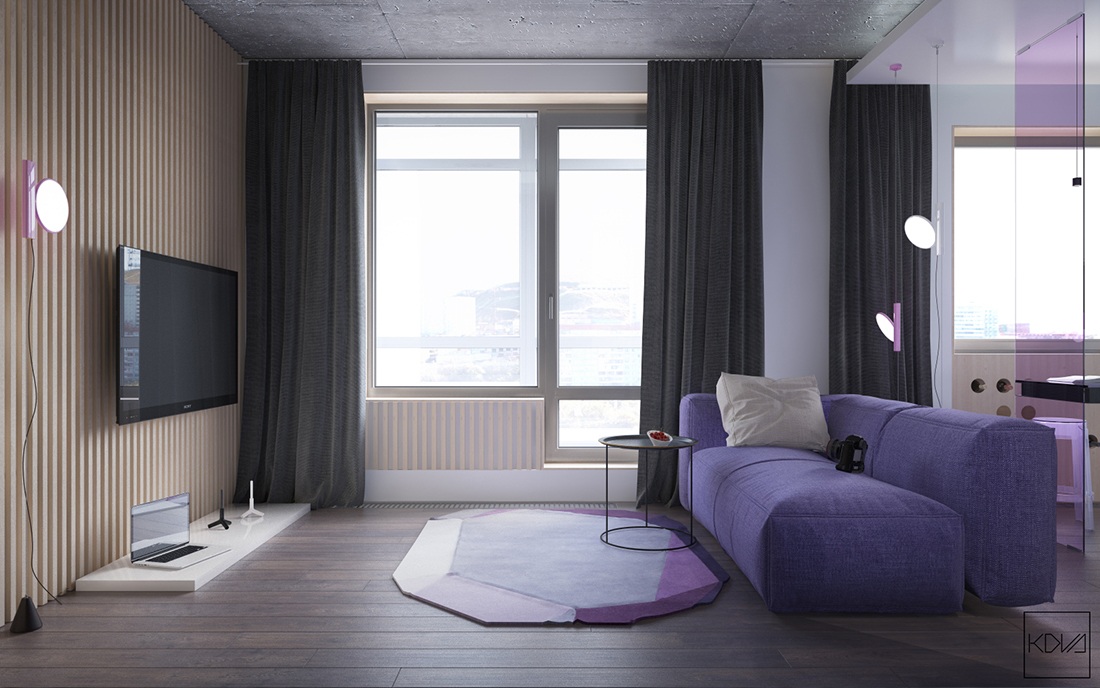 Purple Apartment Designs Ideas