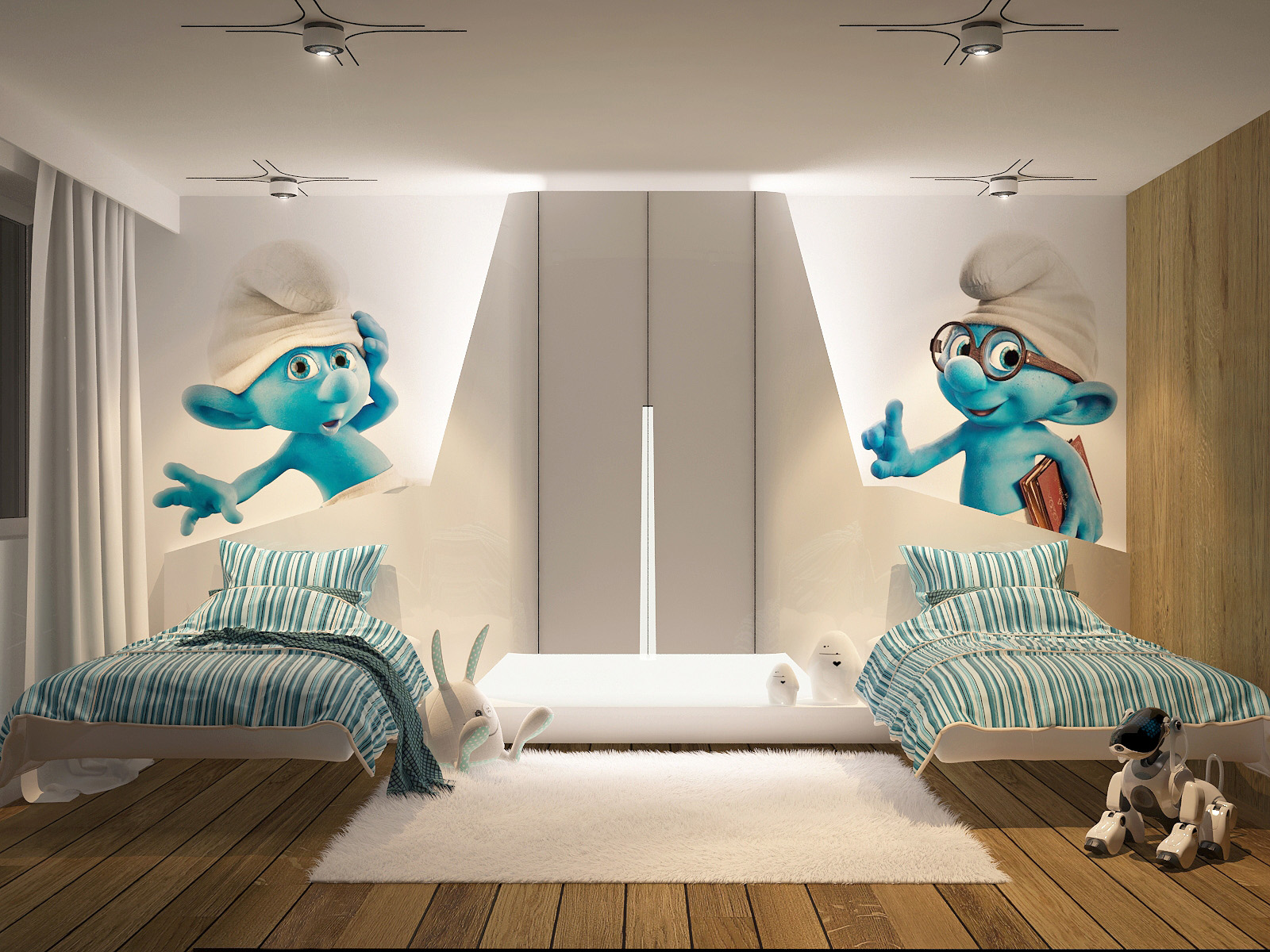 Smurfs bedroom theme