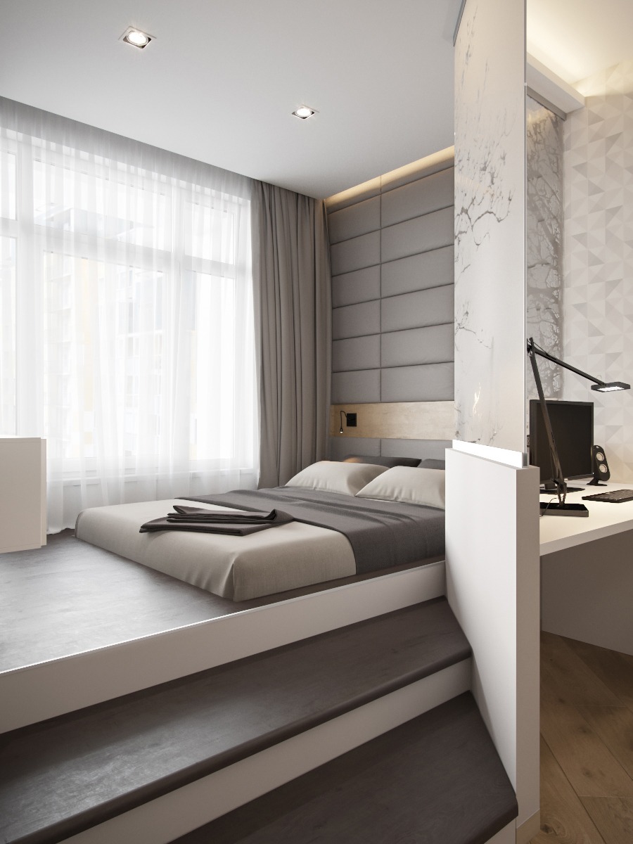 Minimalist concept small apartment design by igor glushan ...