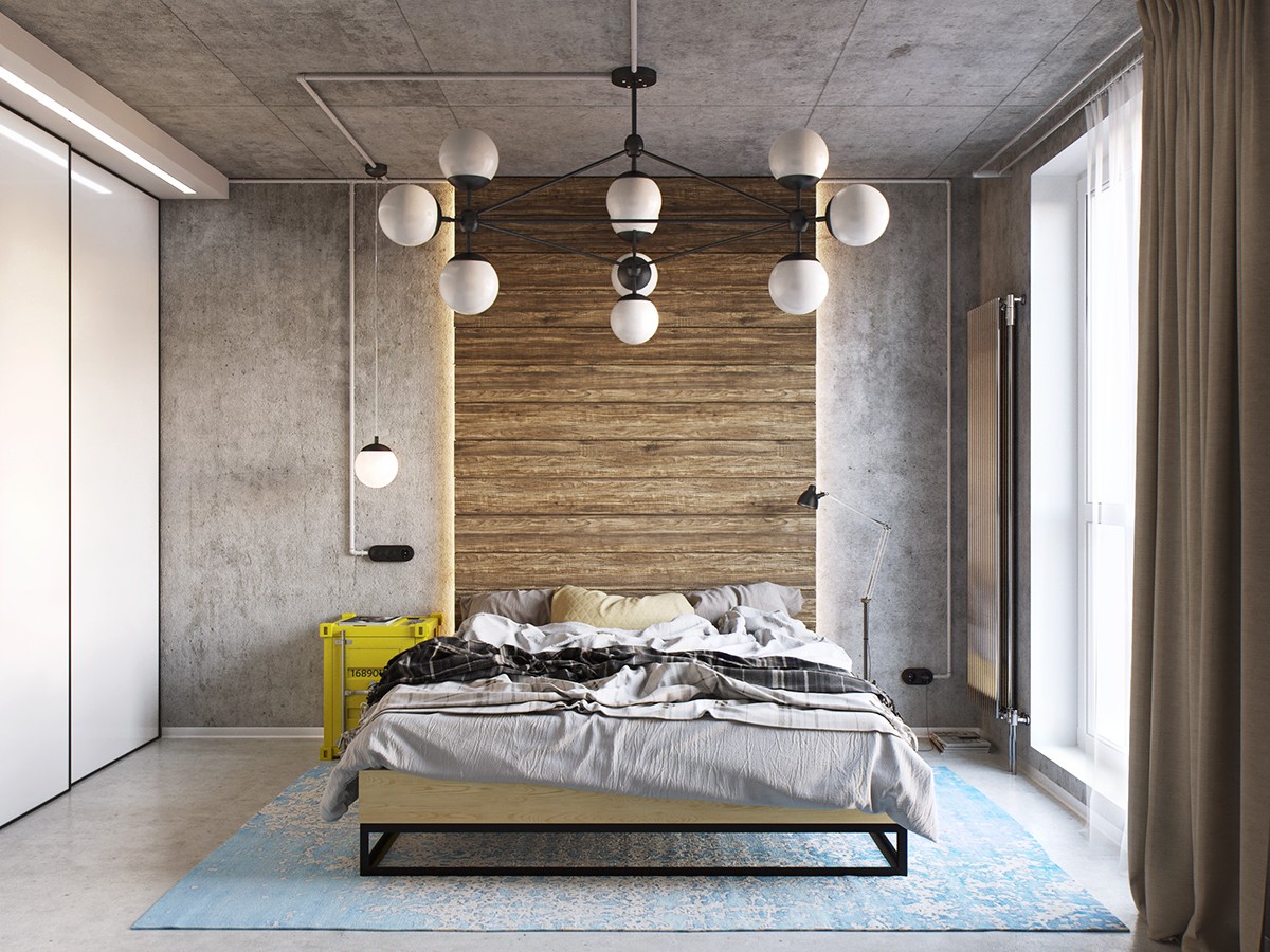 Industrial bedroom theme