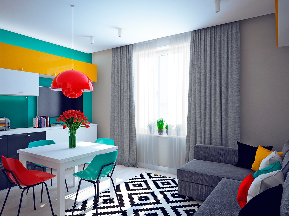 colorful living room design