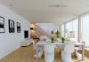 minimalist white dining room