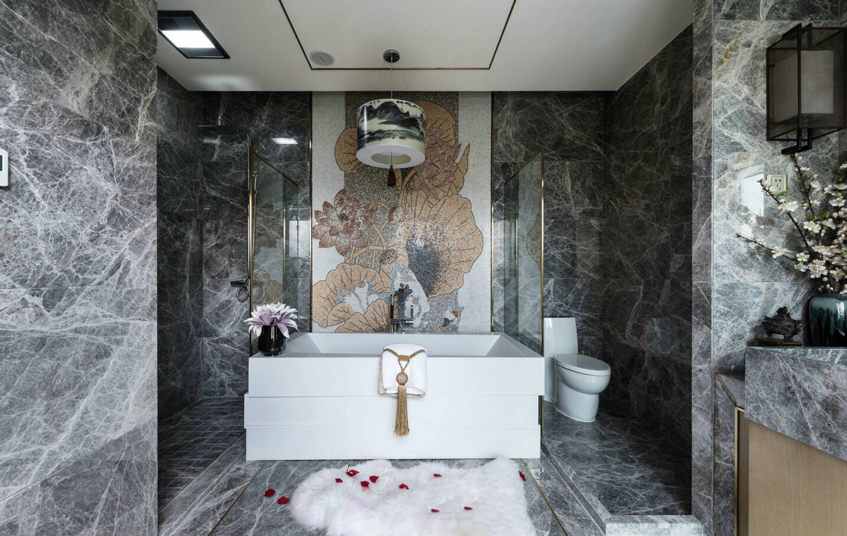 Marble bathroom concept