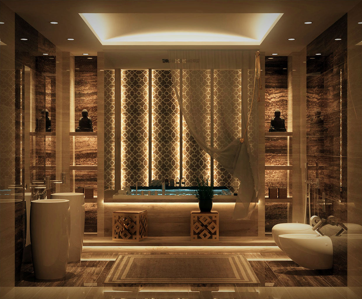 Luxurious Bathroom Designs With Stunning Decor Details Looks Very Charming Roohome