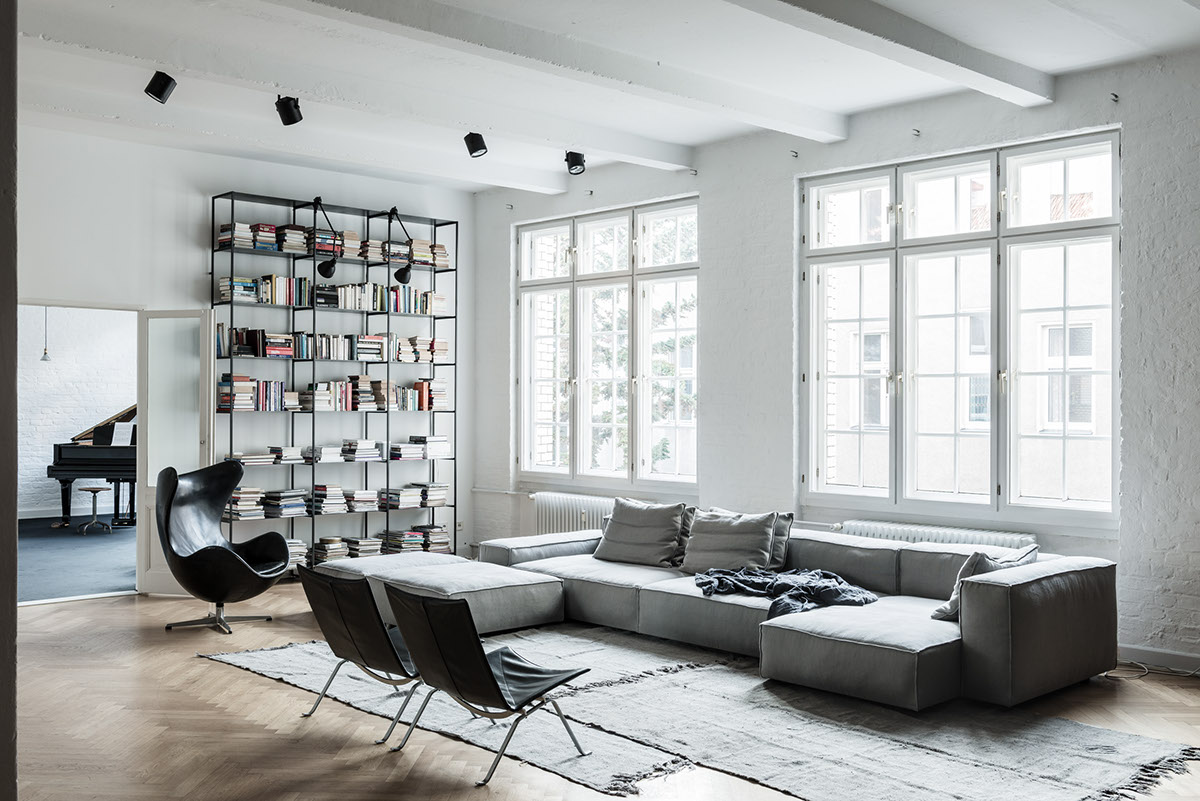 white cool large living room