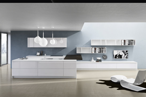 contemporary white kitchen design