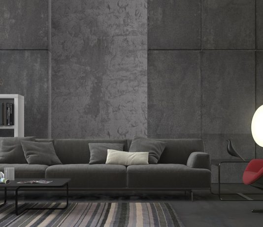 minimalist gray living room decor