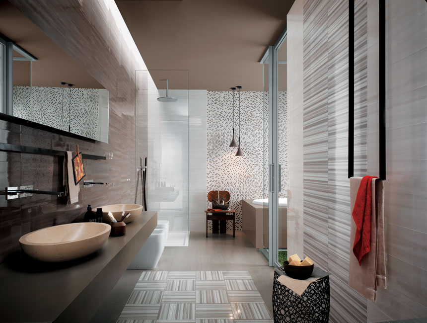 gray color wall bathroom design