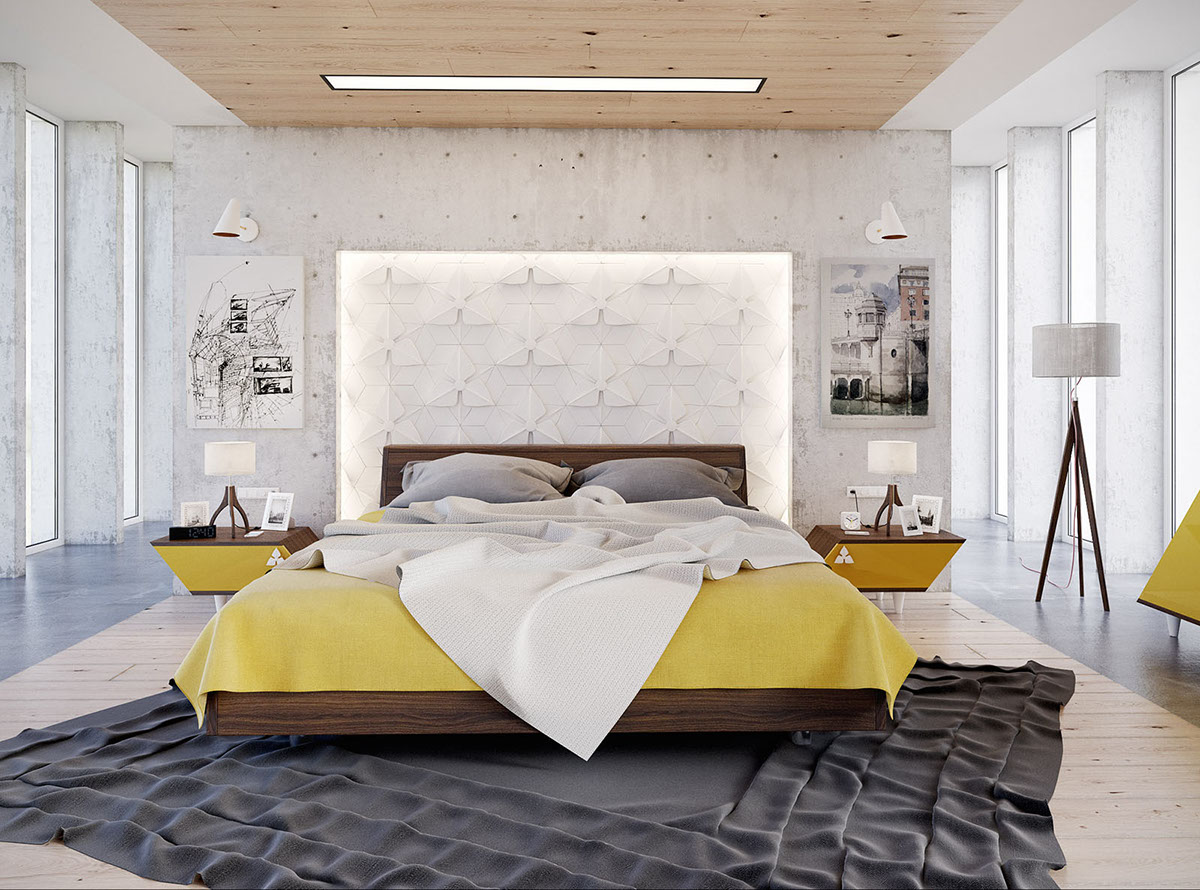 contemporary white bedroom design