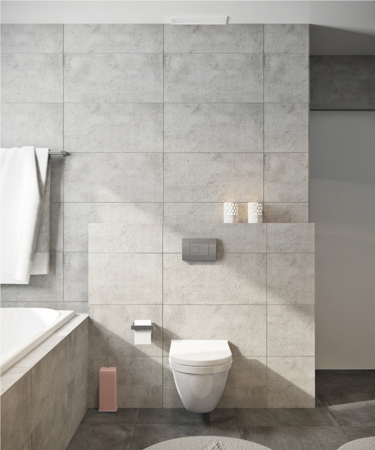 simple gray bathroom design