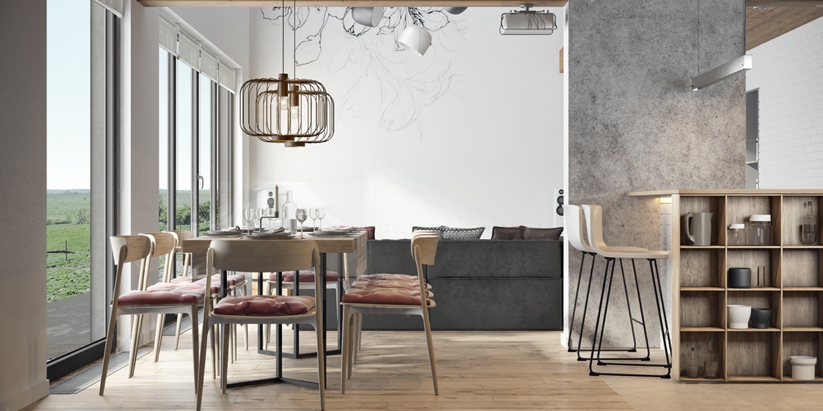 minimalist dining apartment decorating