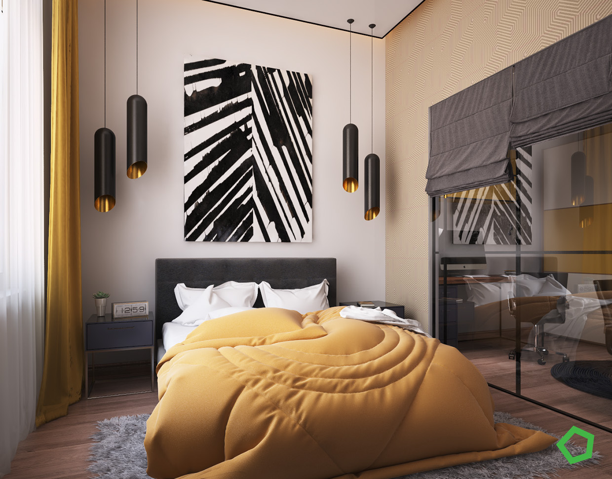 modern bedroom wall decor