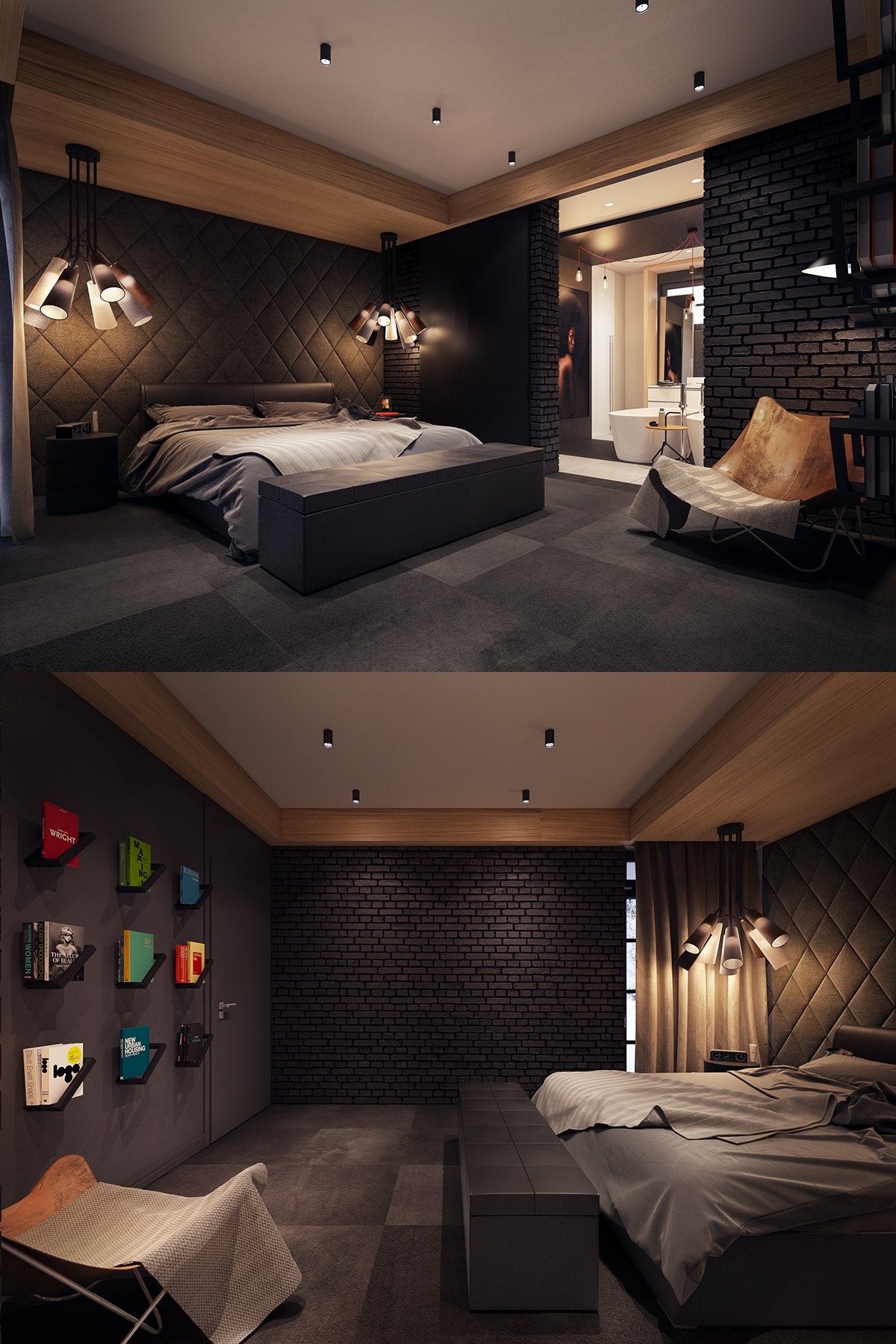 Unique Dark Themed Bedroom Ideas for Simple Design