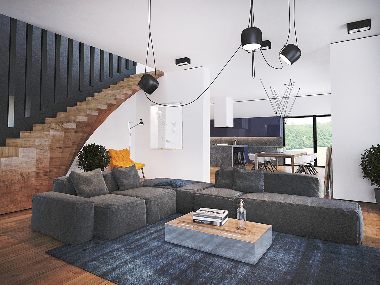 trendy living room home design