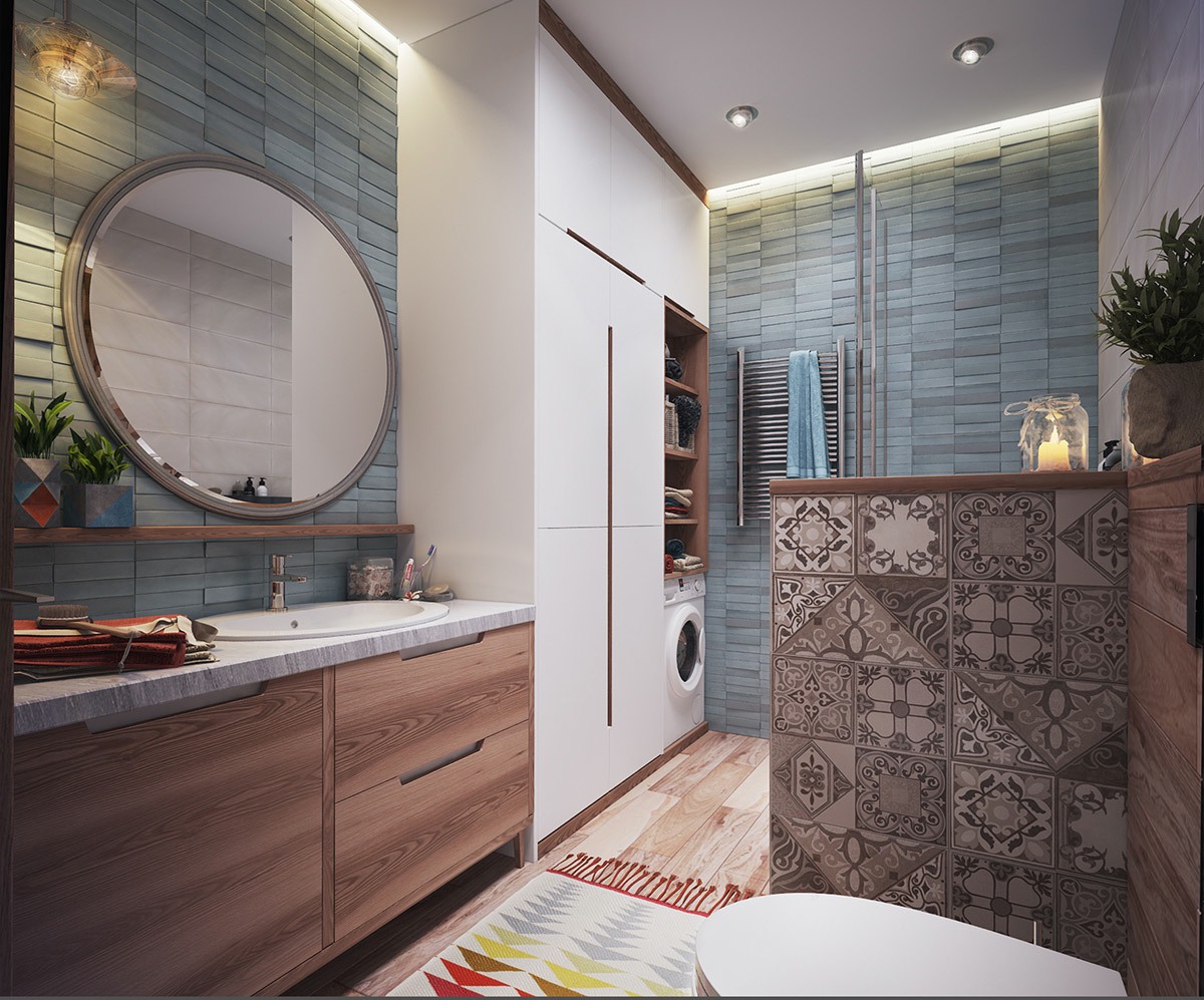 tiny apartment bathroom design