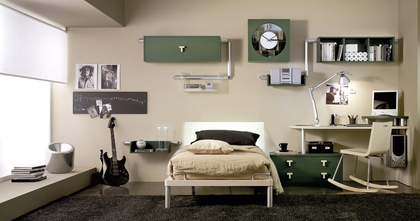 beige color teen bedroom