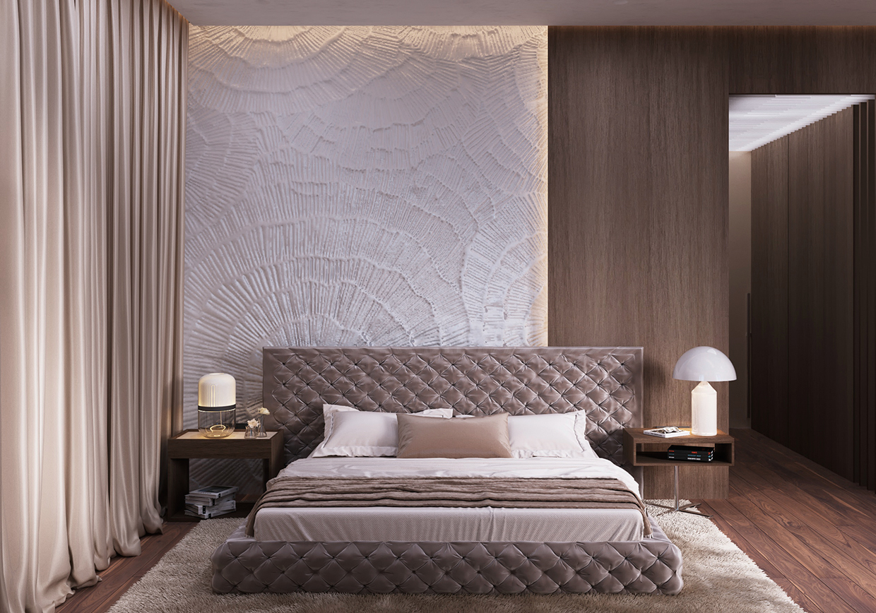 modern wall bedroom design