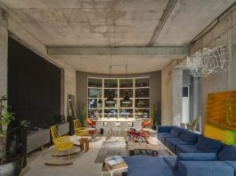 Creative living room design with smart interior