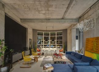 Creative living room design with smart interior