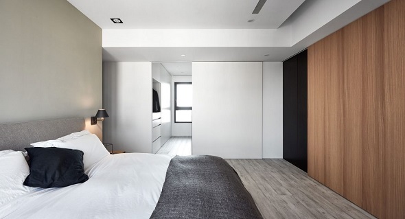 Minimalist bedroom interior