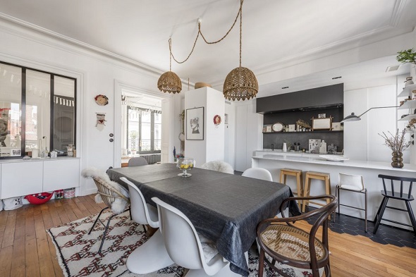 Modern dining room interior