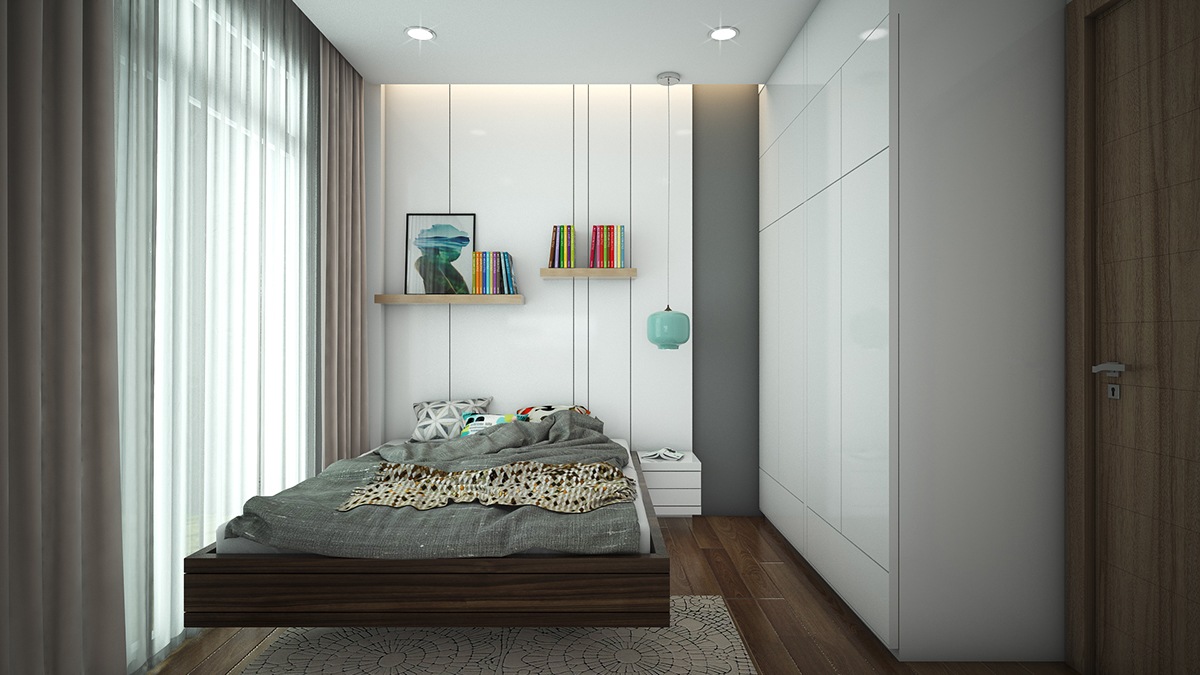 small bedroom with white wallsmall bedroom with white wall