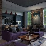 small purple apartment design