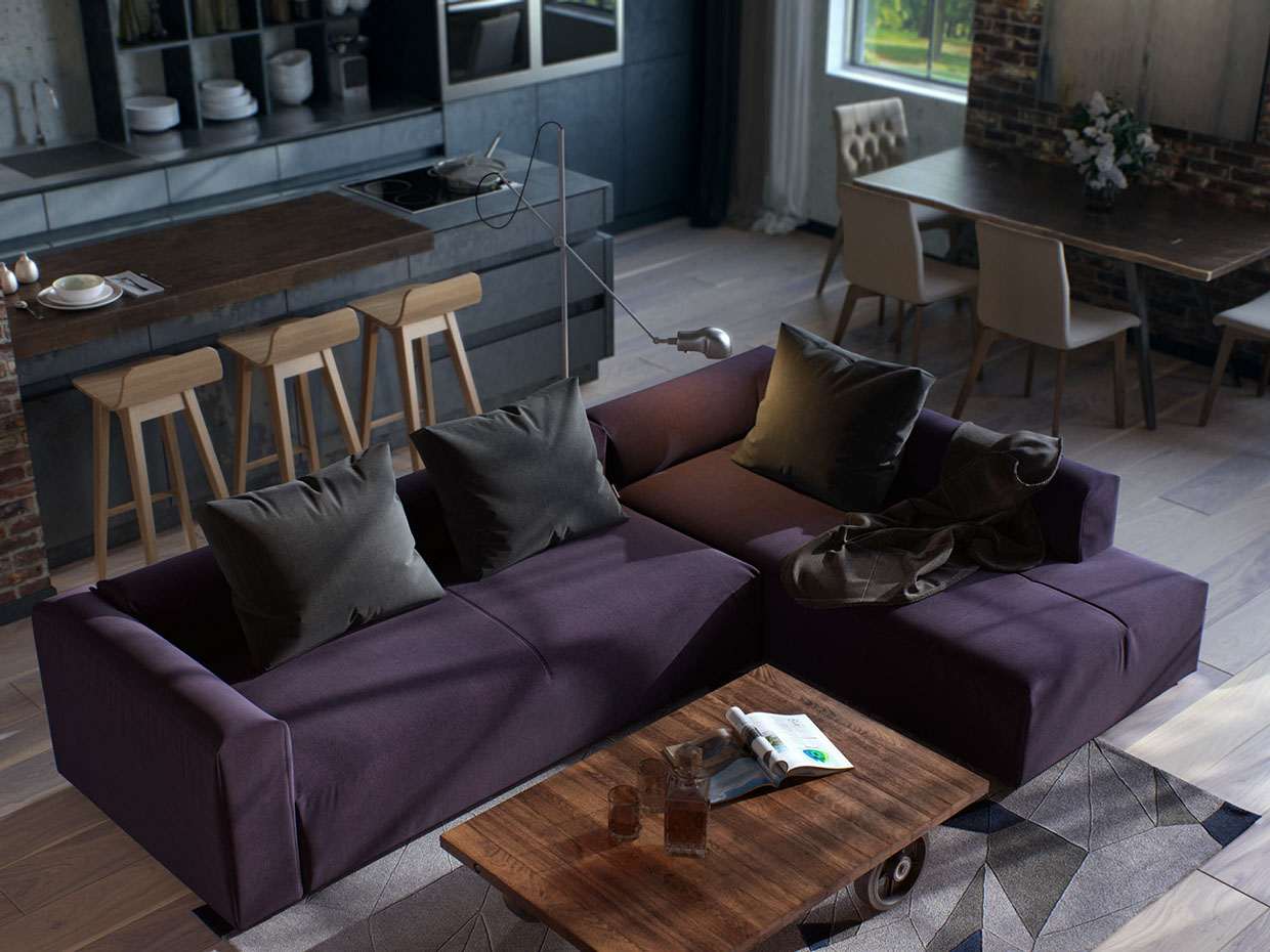 small purple apartment designsmall purple apartment design