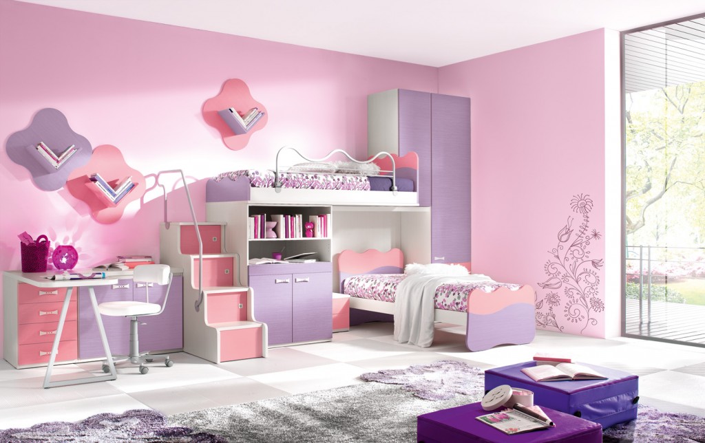 pink girls bedroom