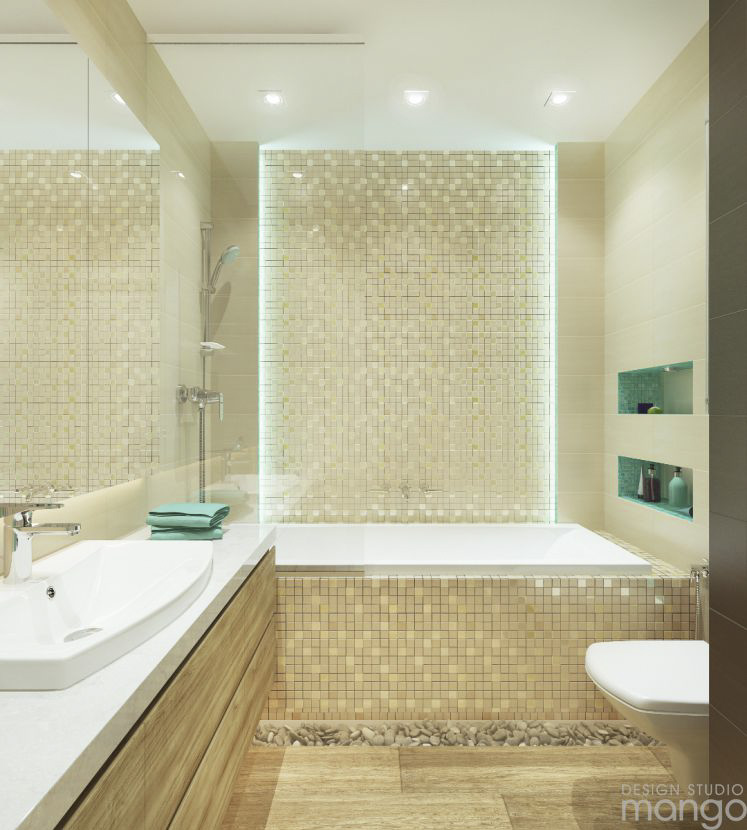 beige bathroom tile design
