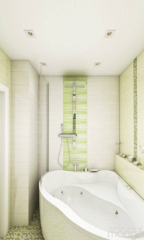 green small bathroom design