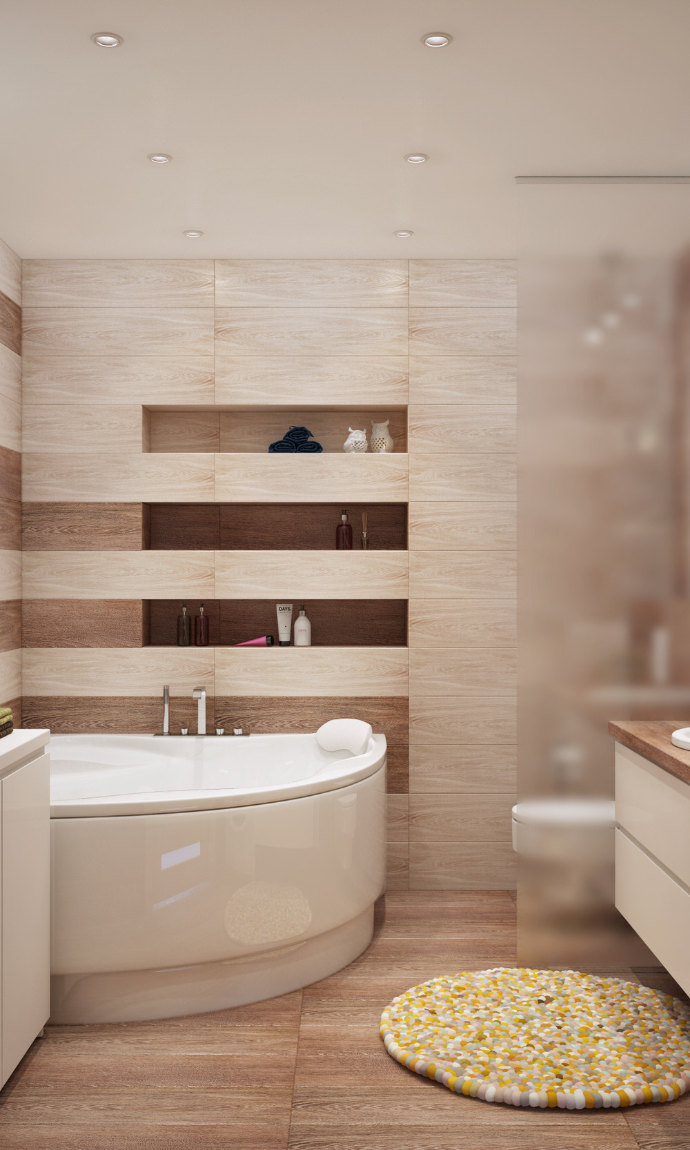 beige bathroom design