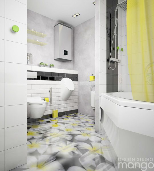white small bathroom design
