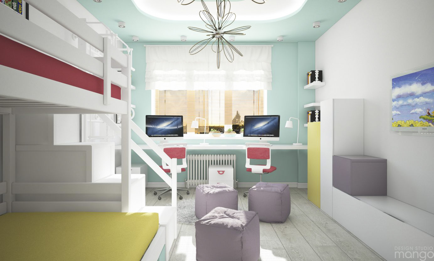 blue kids room design