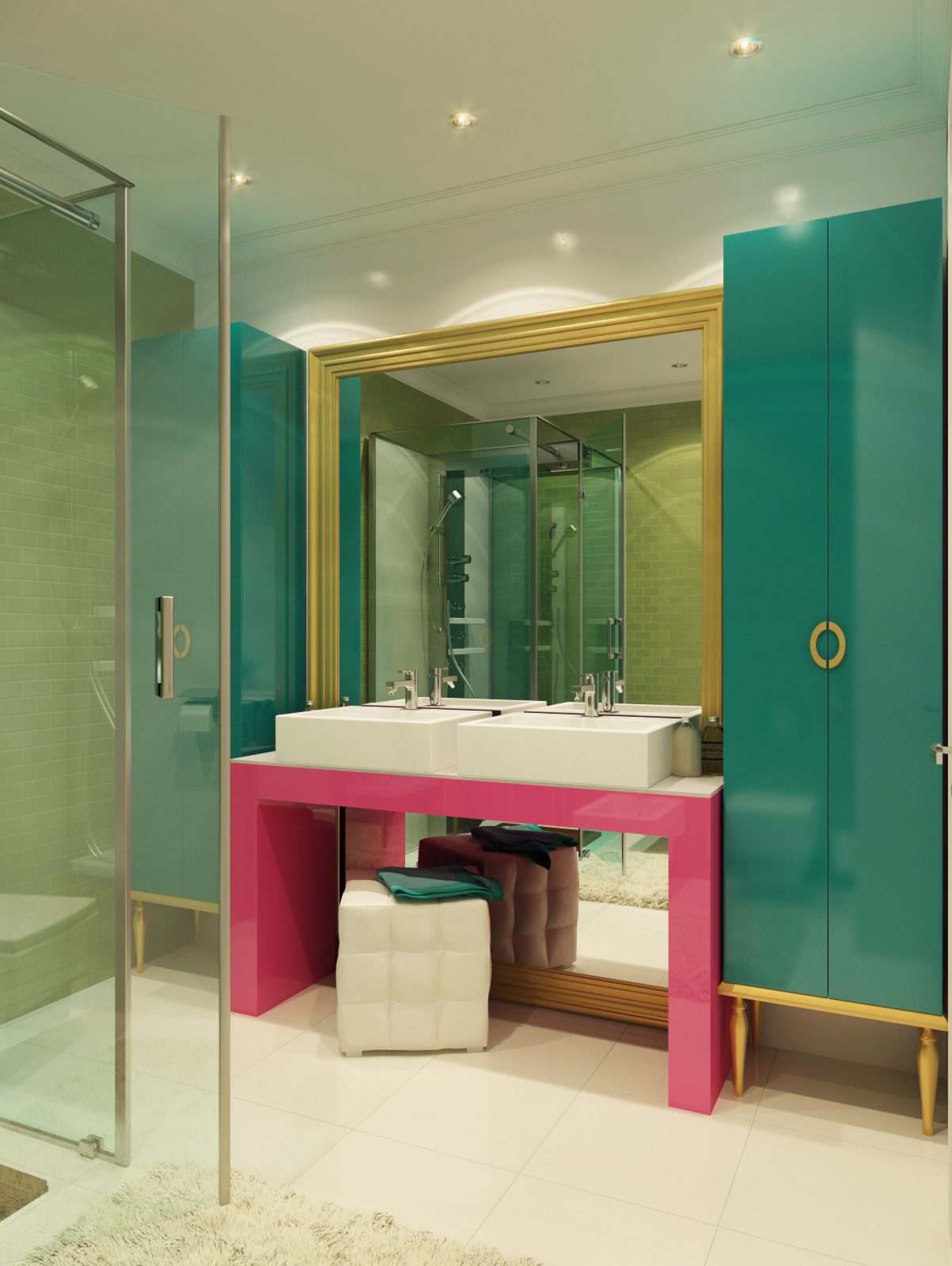 colorful bathroom design