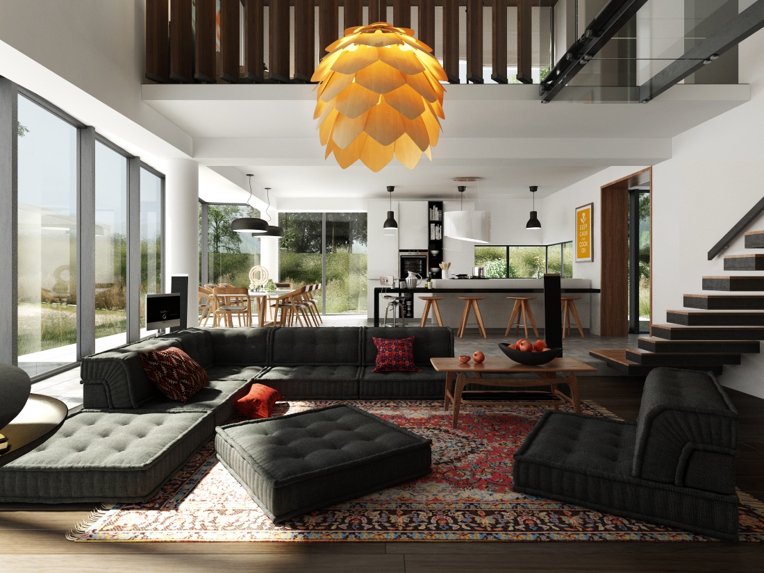 Variety of Open Plan Living Room Designs With Luxury Interior Decor