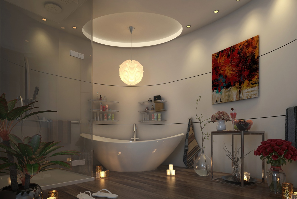 modern bathroom bring relax impression