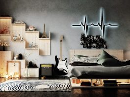 modern bedroom wall texture design