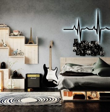 modern bedroom wall texture design