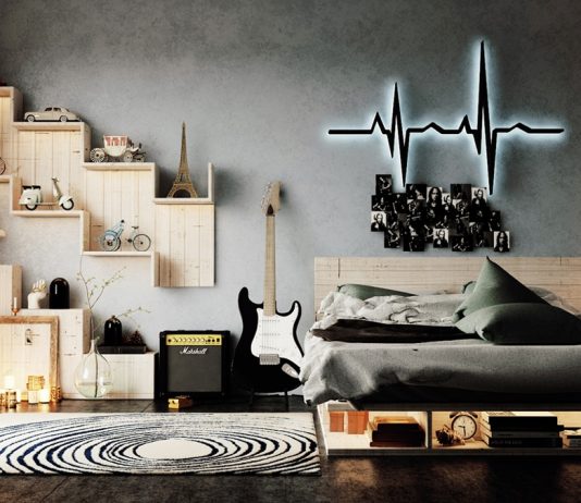modern bedroom wall texture design