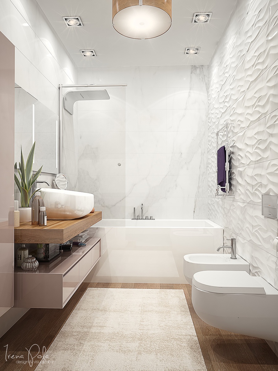 white bathroom design