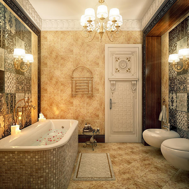 modern vintage bathroom