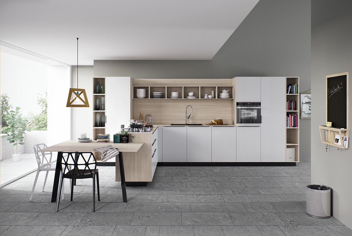 minimalist white kitchen design