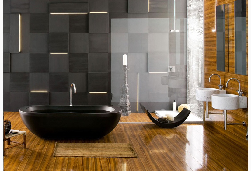 minimalist bathroom with bathtubs