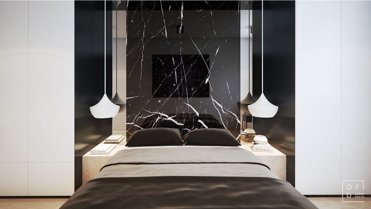 dark bedroom decorating idea