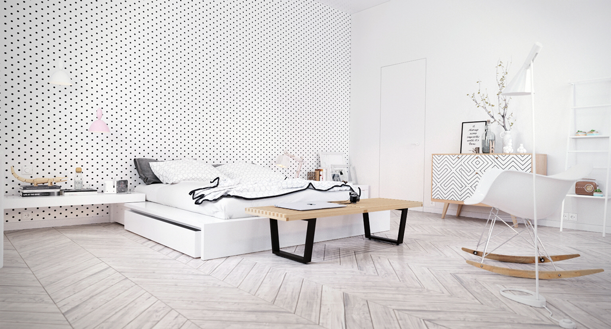 modern scandinavian bedroom