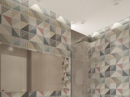 simple bathroom design with backsplash