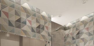 simple bathroom design with backsplash